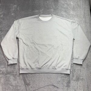 Burandoeno Sweatshirt Mens 2XL Grey Excellent Embossed Logo Crewneck Pullover